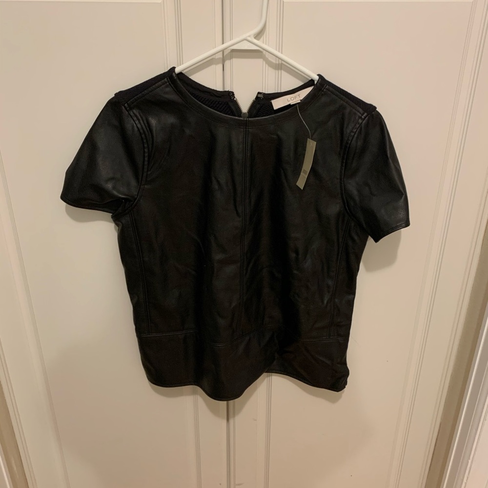 New LOFT leather shirt